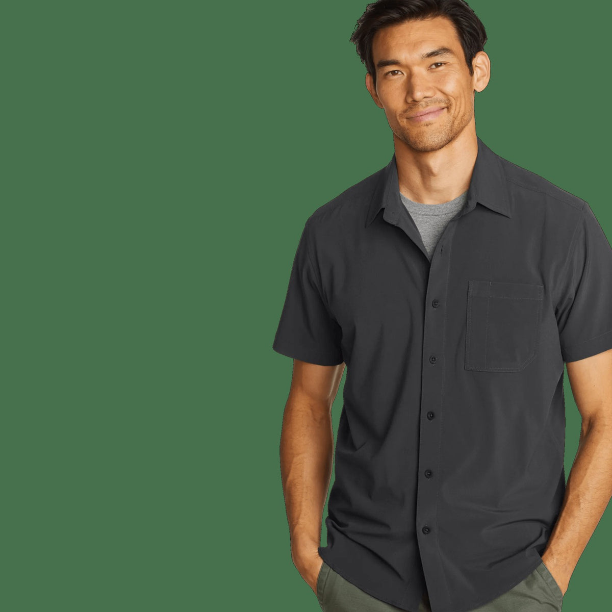 Eddie Bauer Men's SS Departure 1Pocket Shirt