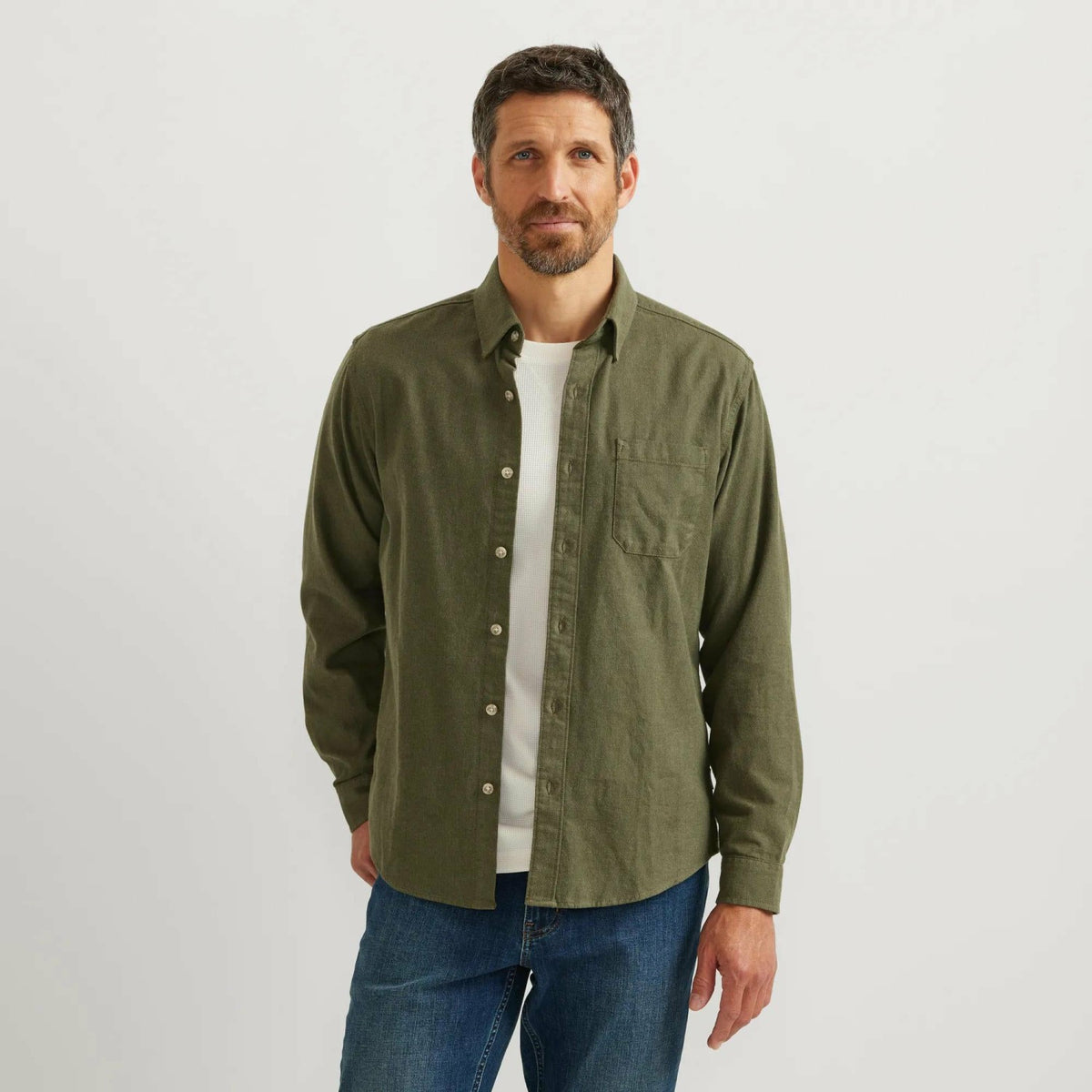 Eddie Bauer Men's LS Classic 1 Pocket Eddies Favoritef
