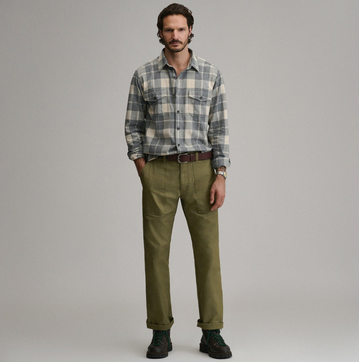 Eddie Bauer Men's Long-Sleeve Eddie's Cabin Shirt - Jaspe Flannel