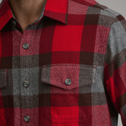 Eddie Bauer Men's Long-Sleeve Eddie's Cabin Shirt - Jaspe Flannel
