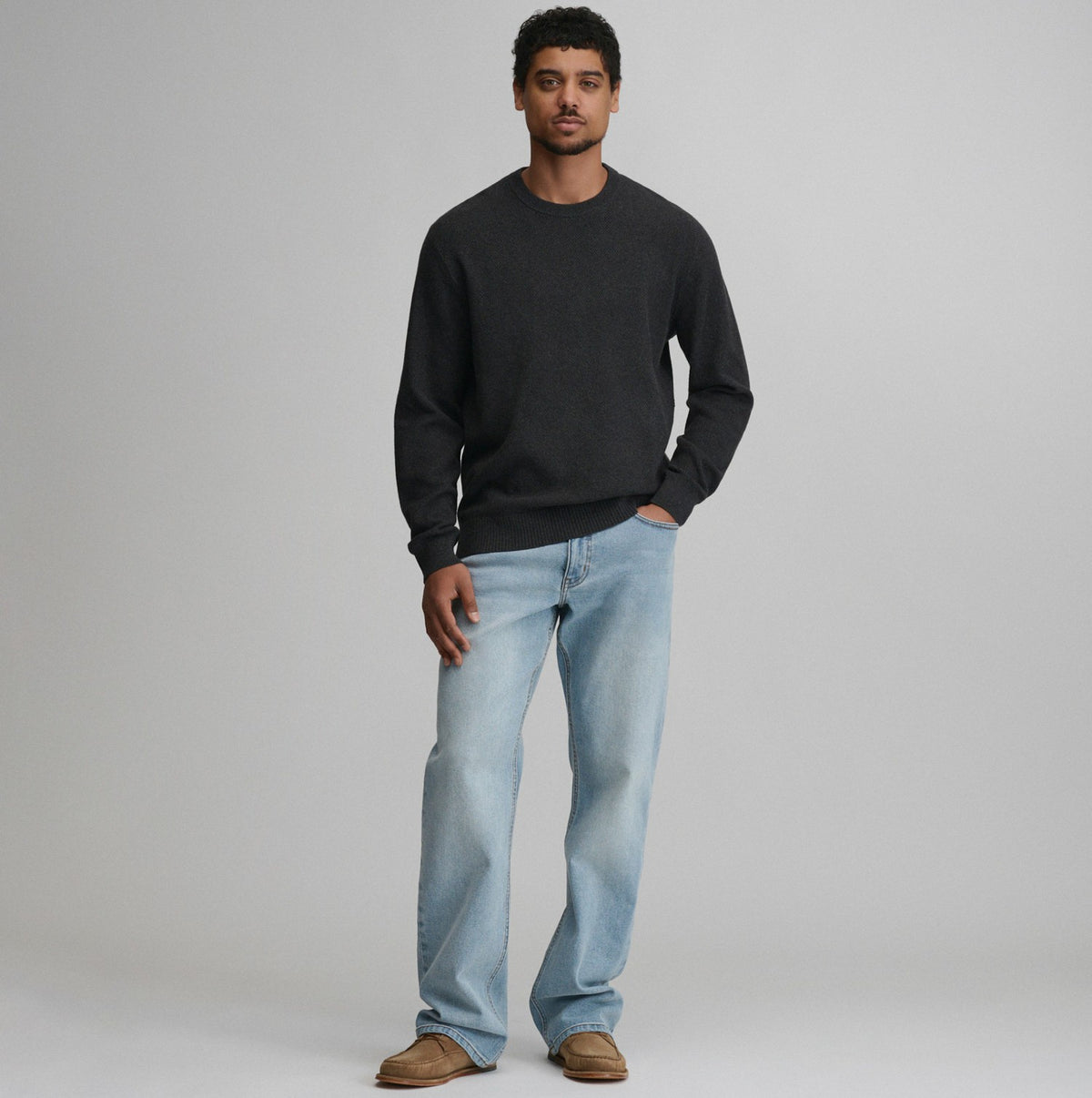 Eddie Bauer Men's Classic Crew Solid Sweater
