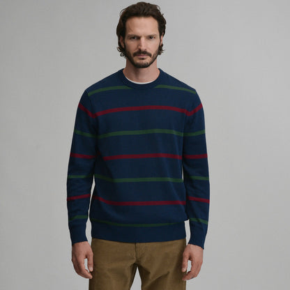 Eddie Bauer Men's Classic Crew Stripe Sweater