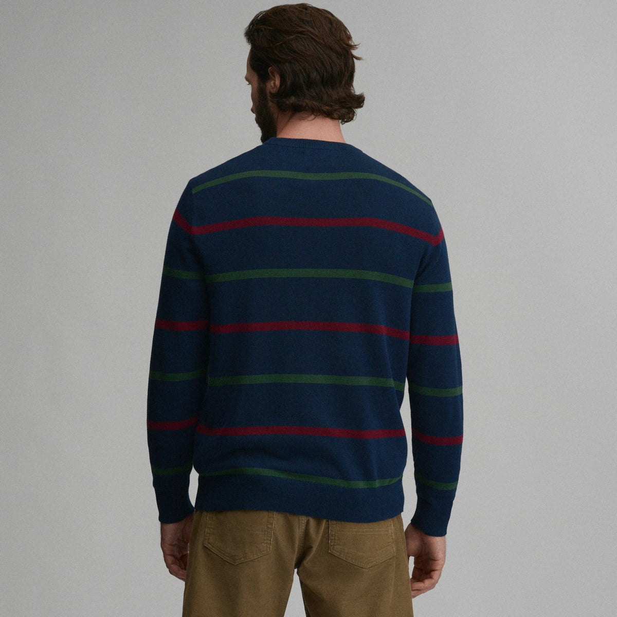 Eddie Bauer Men's Classic Crew Stripe Sweater