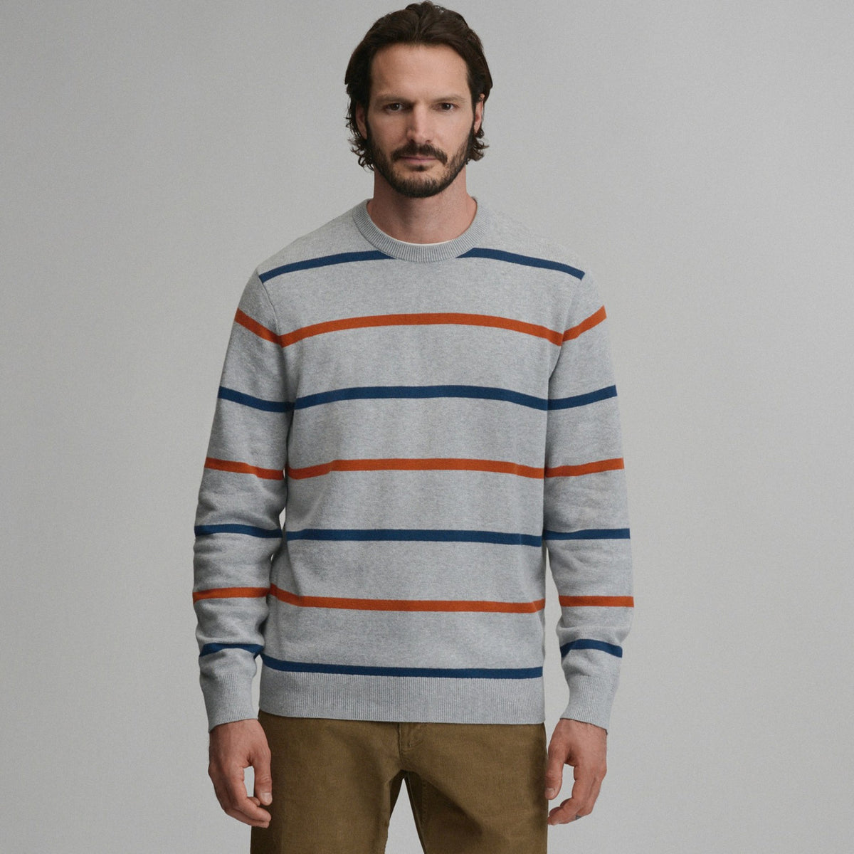 Eddie Bauer Men's Classic Crew Stripe Sweater