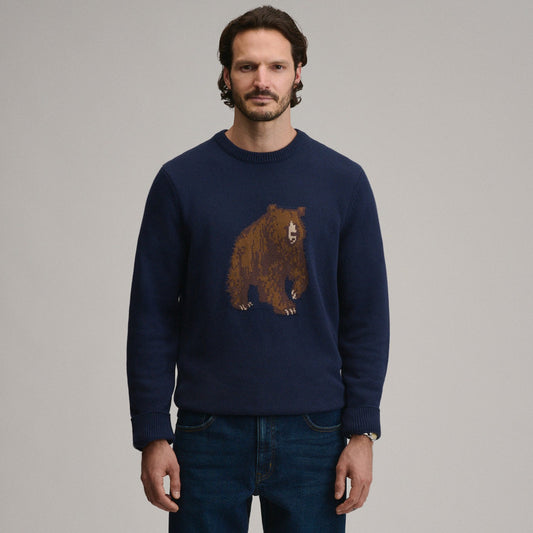 Eddie Bauer Men's Classic Crew Bear Sweater