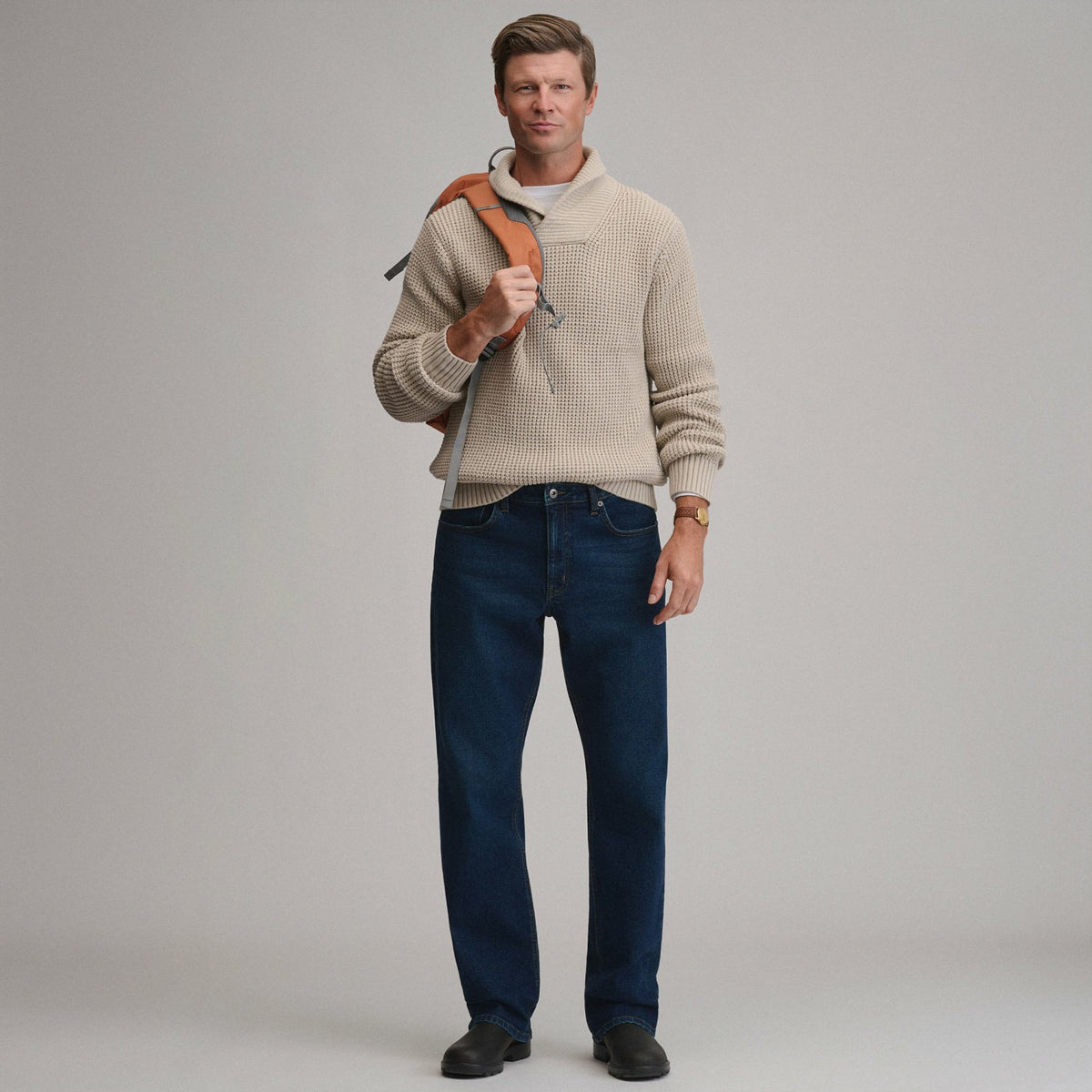 Eddie Bauer Men's Holiday Festive Shawl-Neck Sweater