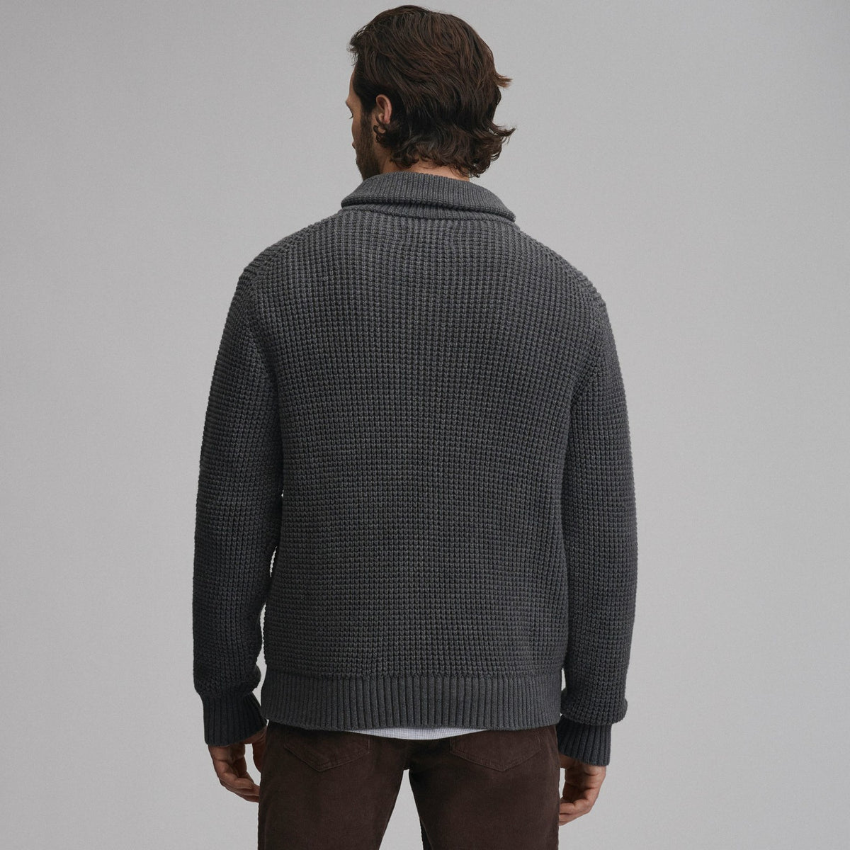 Eddie Bauer Men's Holiday Festive Shawl-Neck Sweater