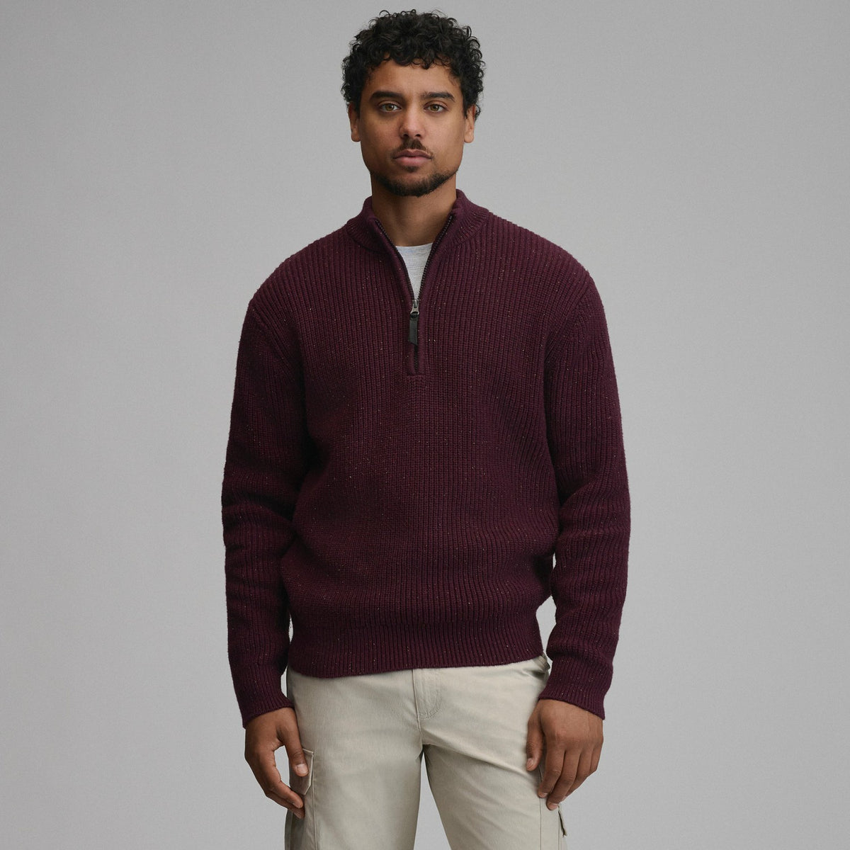 Eddie Bauer Men's Fletcher Bay Quarter-Zip Sweater
