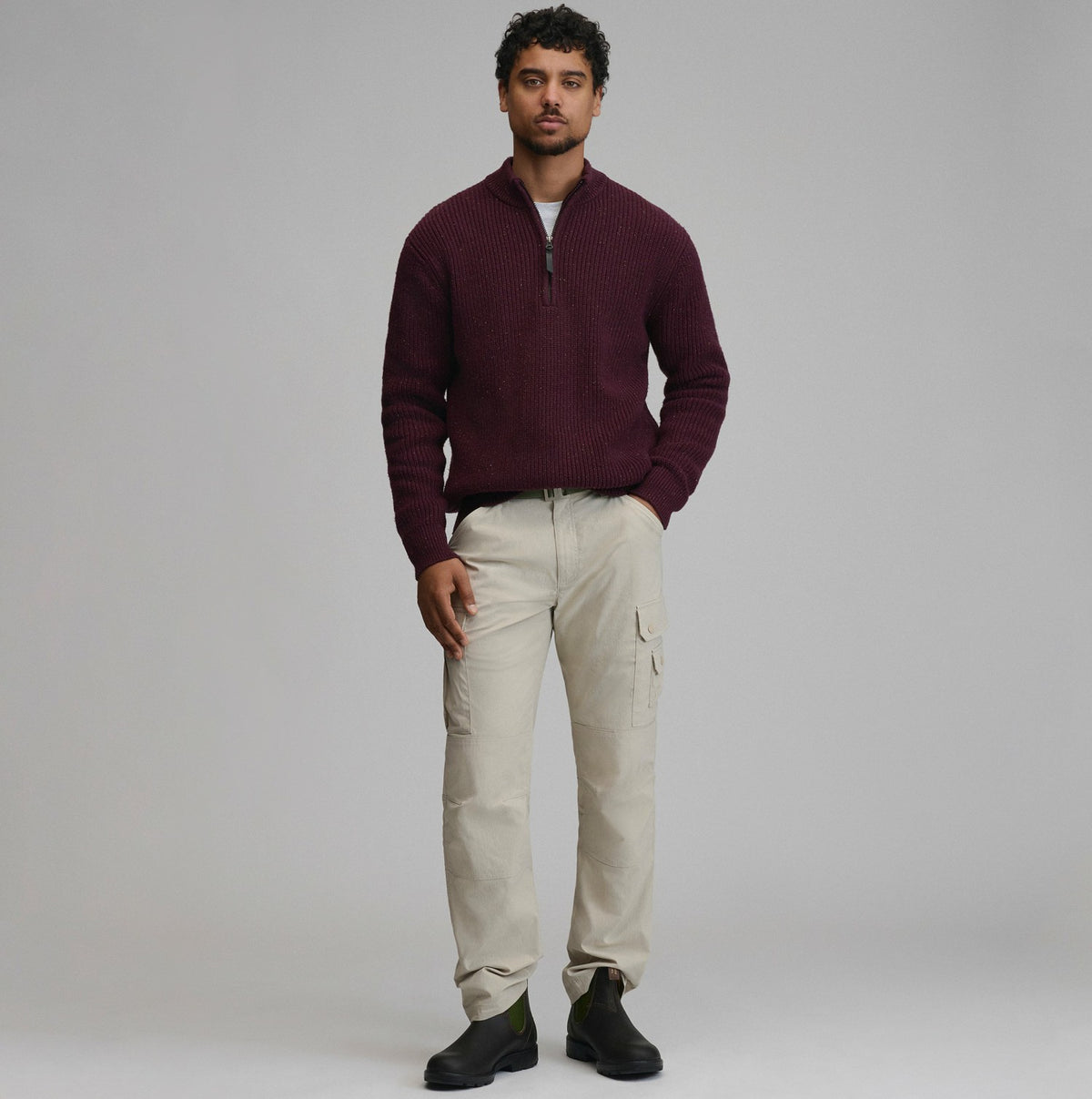 Eddie Bauer Men's Fletcher Bay Quarter-Zip Sweater