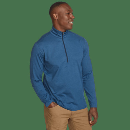 Eddie Bauer Men's LS Men'sn Trek Hz Mock