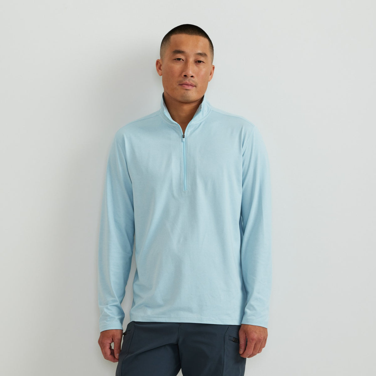 Eddie Bauer Men's LS Men'sn Trek Hz Mock