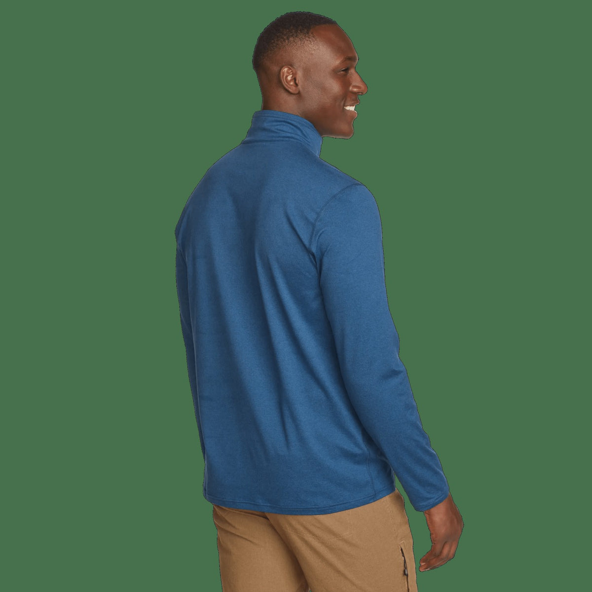 Eddie Bauer Men's LS Men'sn Trek Hz Mock