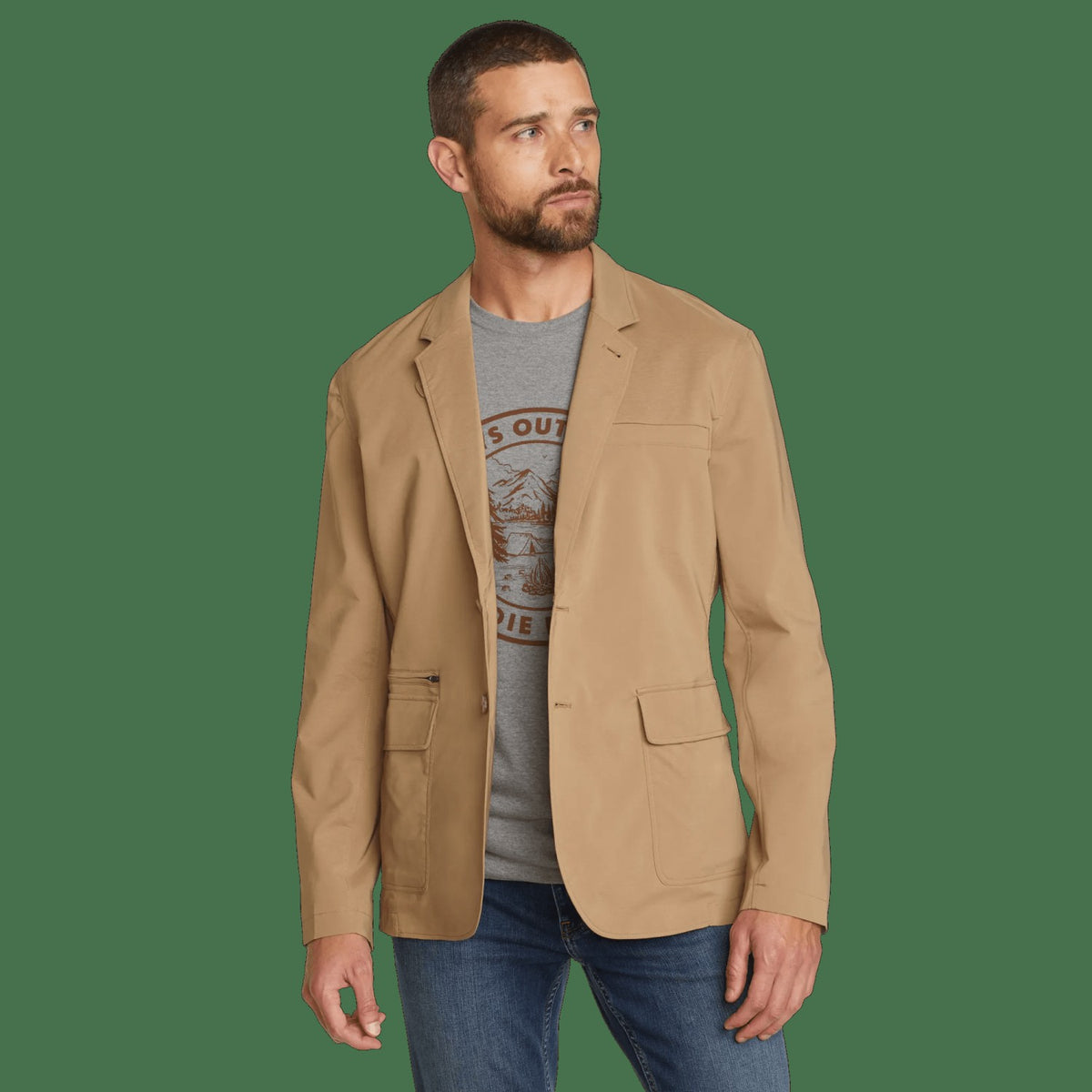 Eddie Bauer Men's LS Ultimate Voyager Travel Blaz