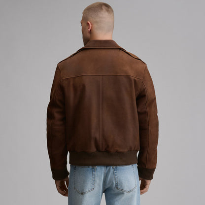 Eddie Bauer Men's Leather Bomber