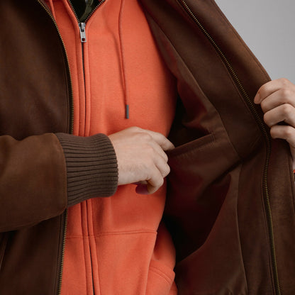Eddie Bauer Men's Leather Bomber