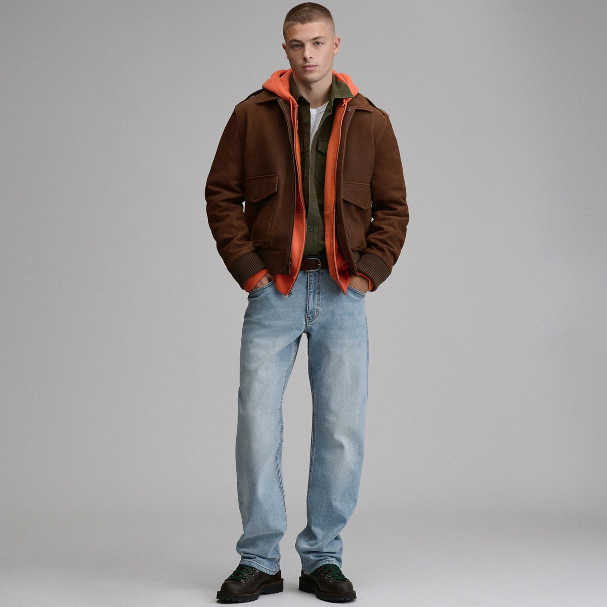 Eddie Bauer Men's Leather Bomber