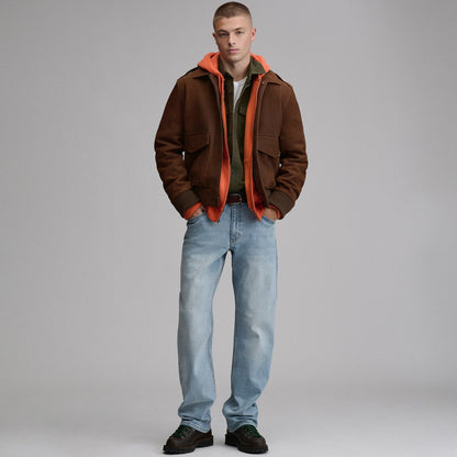 Eddie Bauer Men's Leather Bomber