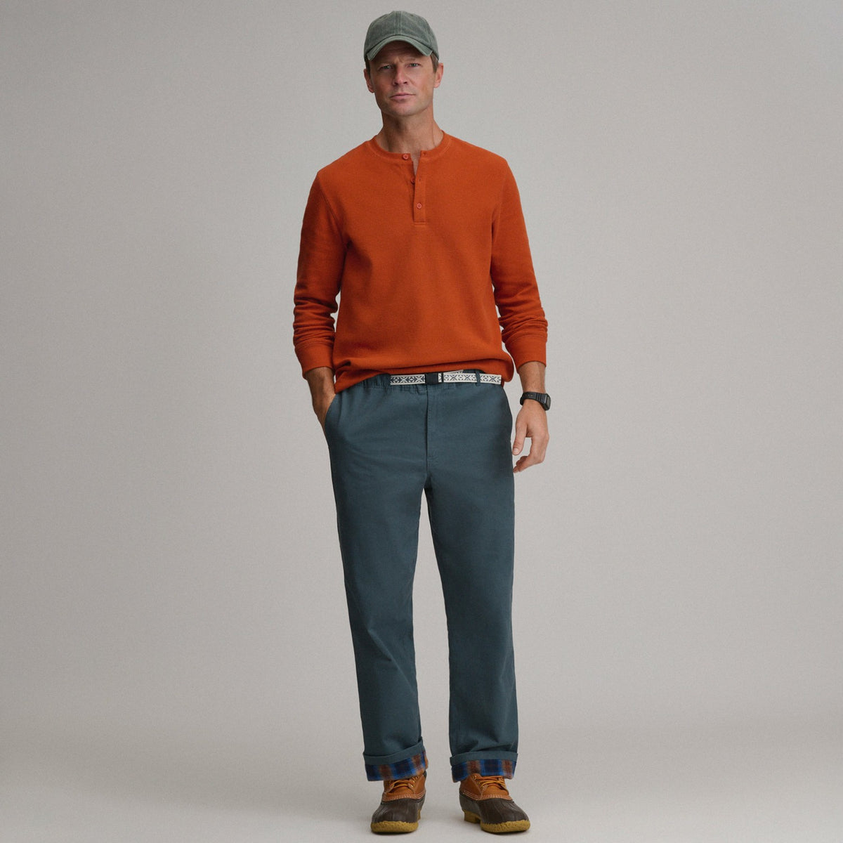 Eddie Bauer Men's Legend Wash Pull On Flannel Lined Pant