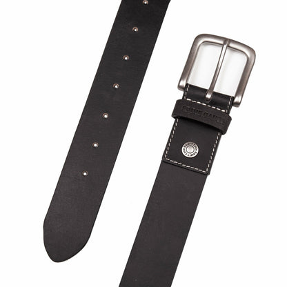 Eddie Bauer Men's Bridle Leather Belt with Nickel Finish Buckle