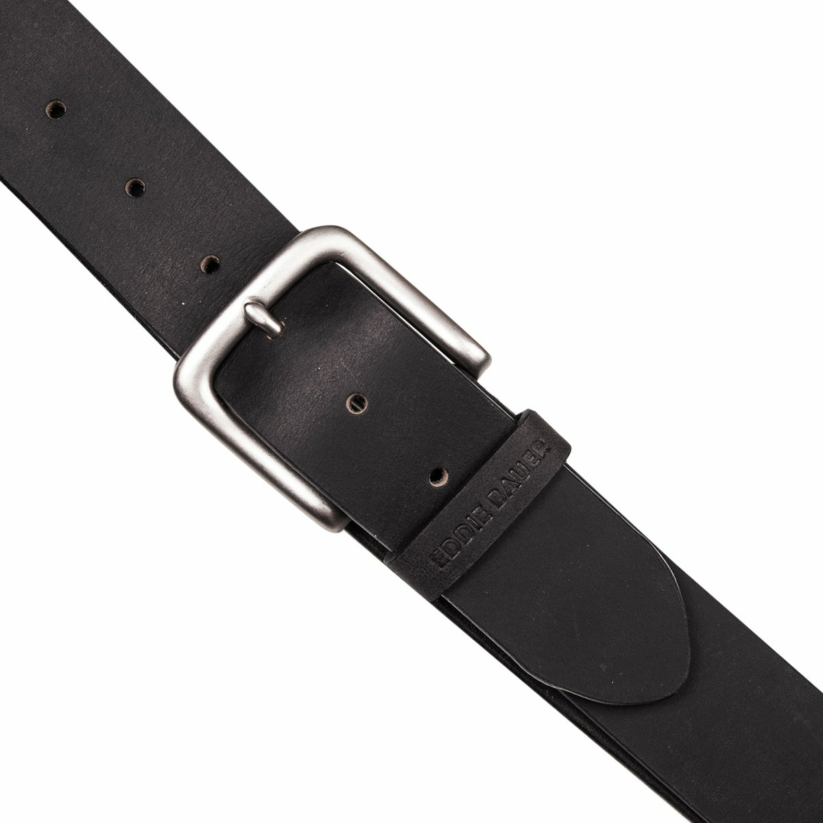 Eddie Bauer Men's Bridle Leather Belt with Nickel Finish Buckle