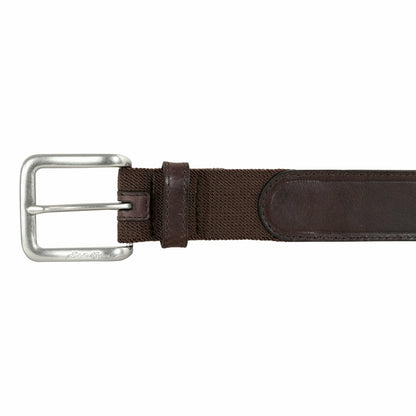 Eddie Bauer Men's Rugged Leather Belt with Stretch Tab