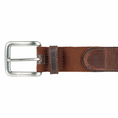 Eddie Bauer Men's Rugged Leather Belt with Stretch Tab