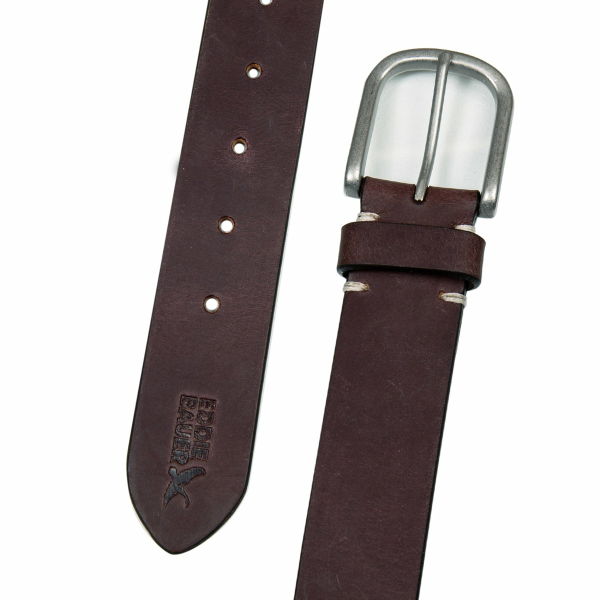 Eddie Bauer Men's Hand Tacked Leather Jean Belt