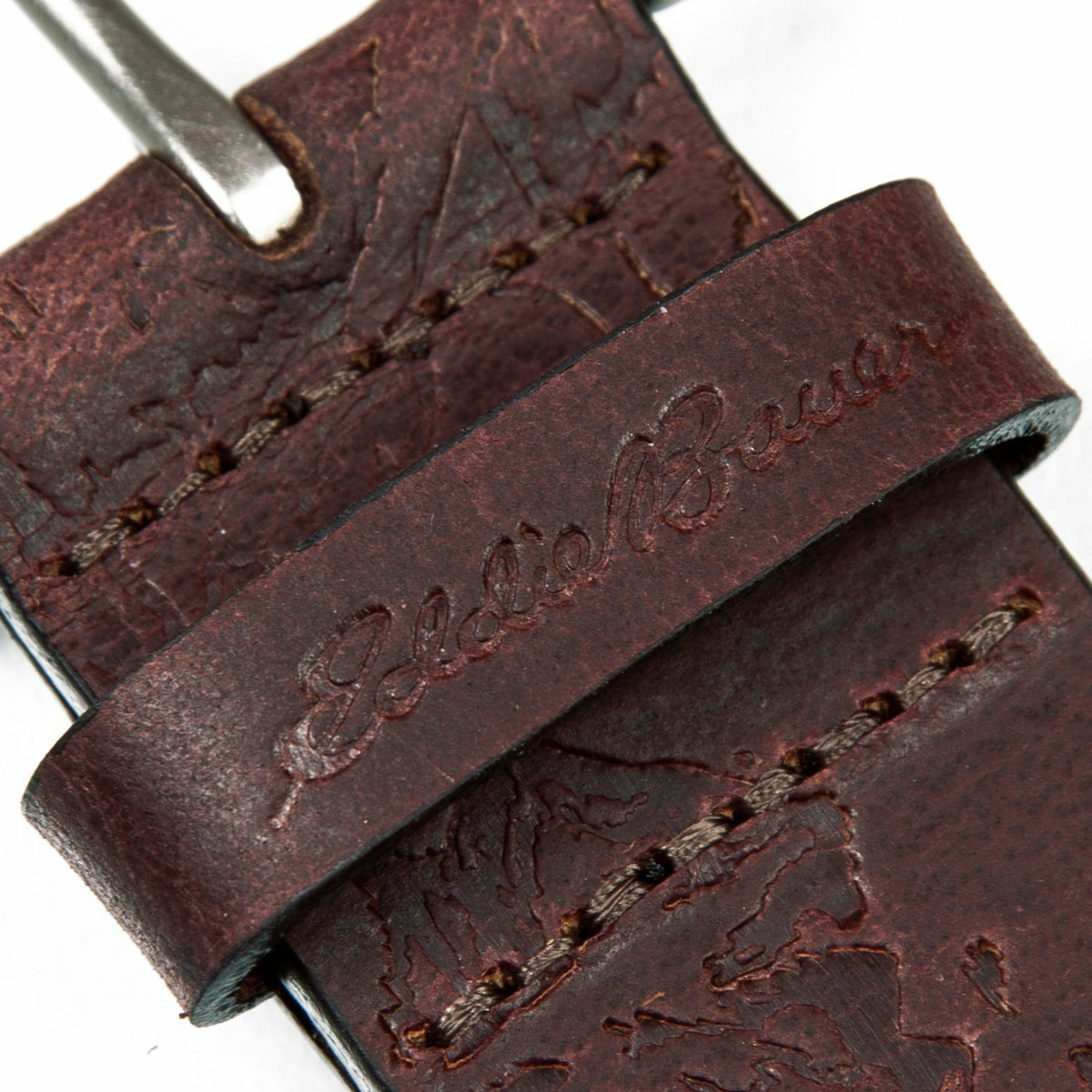 Eddie Bauer Men's Debossed Live Your Adventure Leather Belt