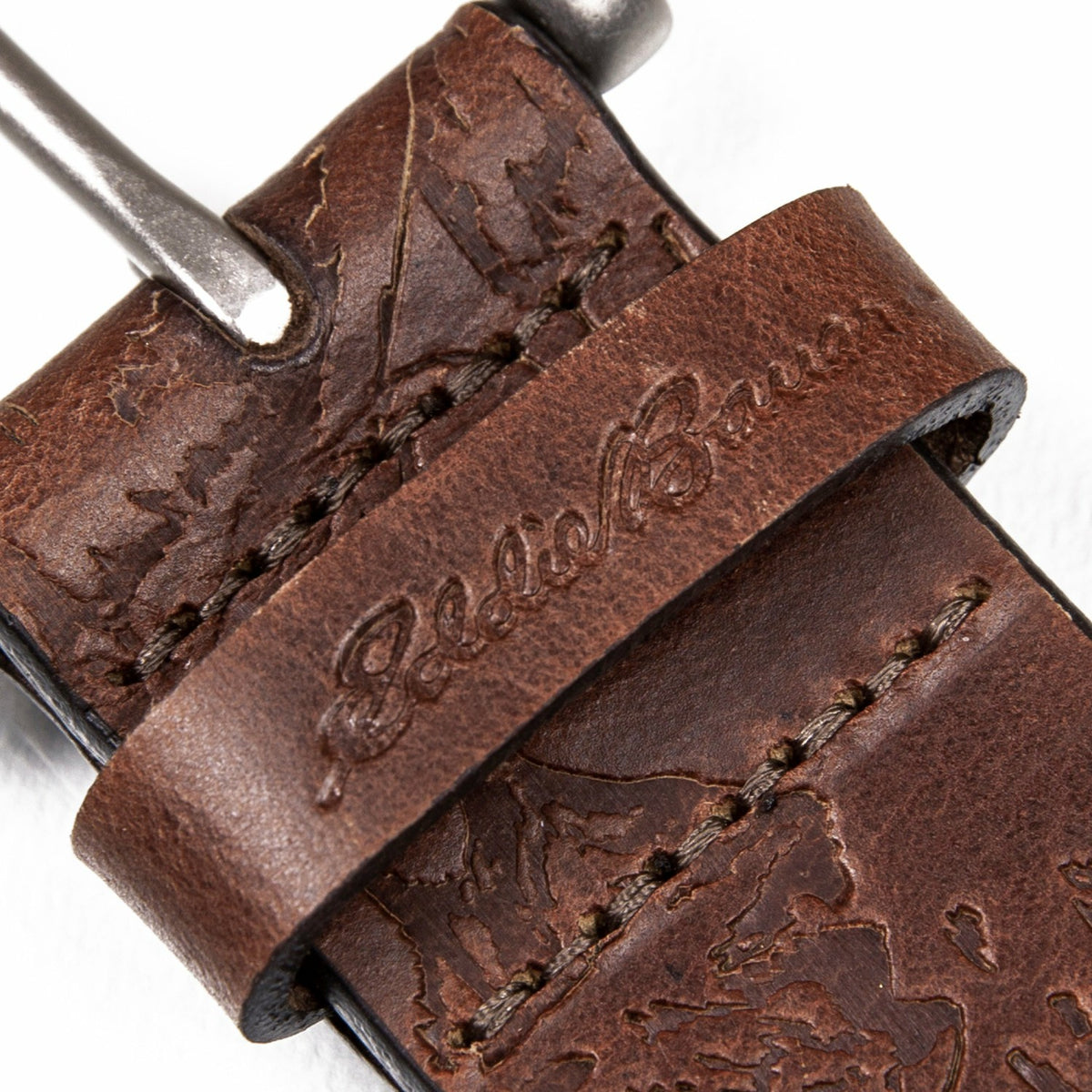 Eddie Bauer Men's Debossed Live Your Adventure Leather Belt