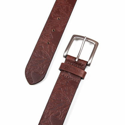 Eddie Bauer Men's Debossed Live Your Adventure Leather Belt