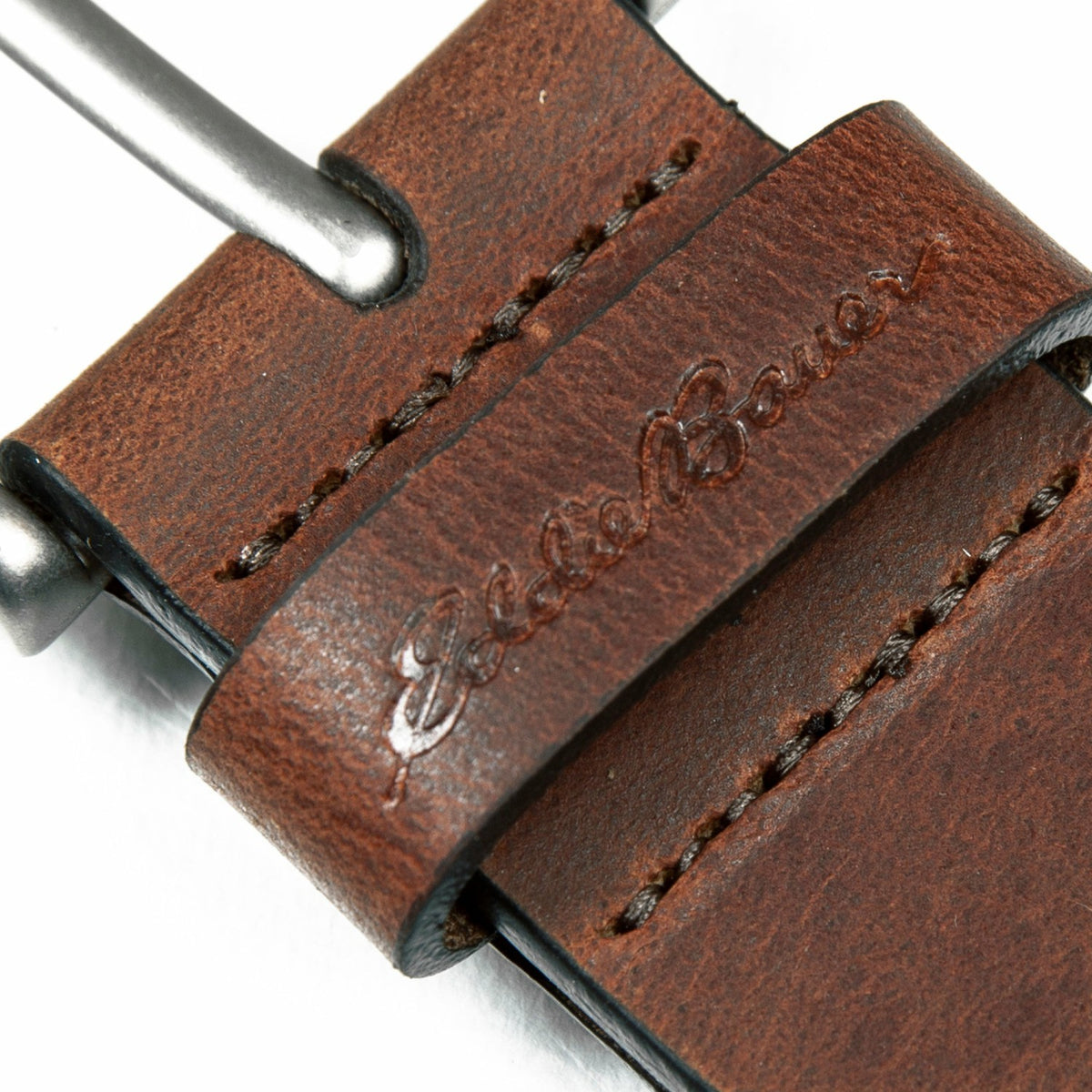 Eddie Bauer Men's Embossed Sasquatch Harness Leather Belt