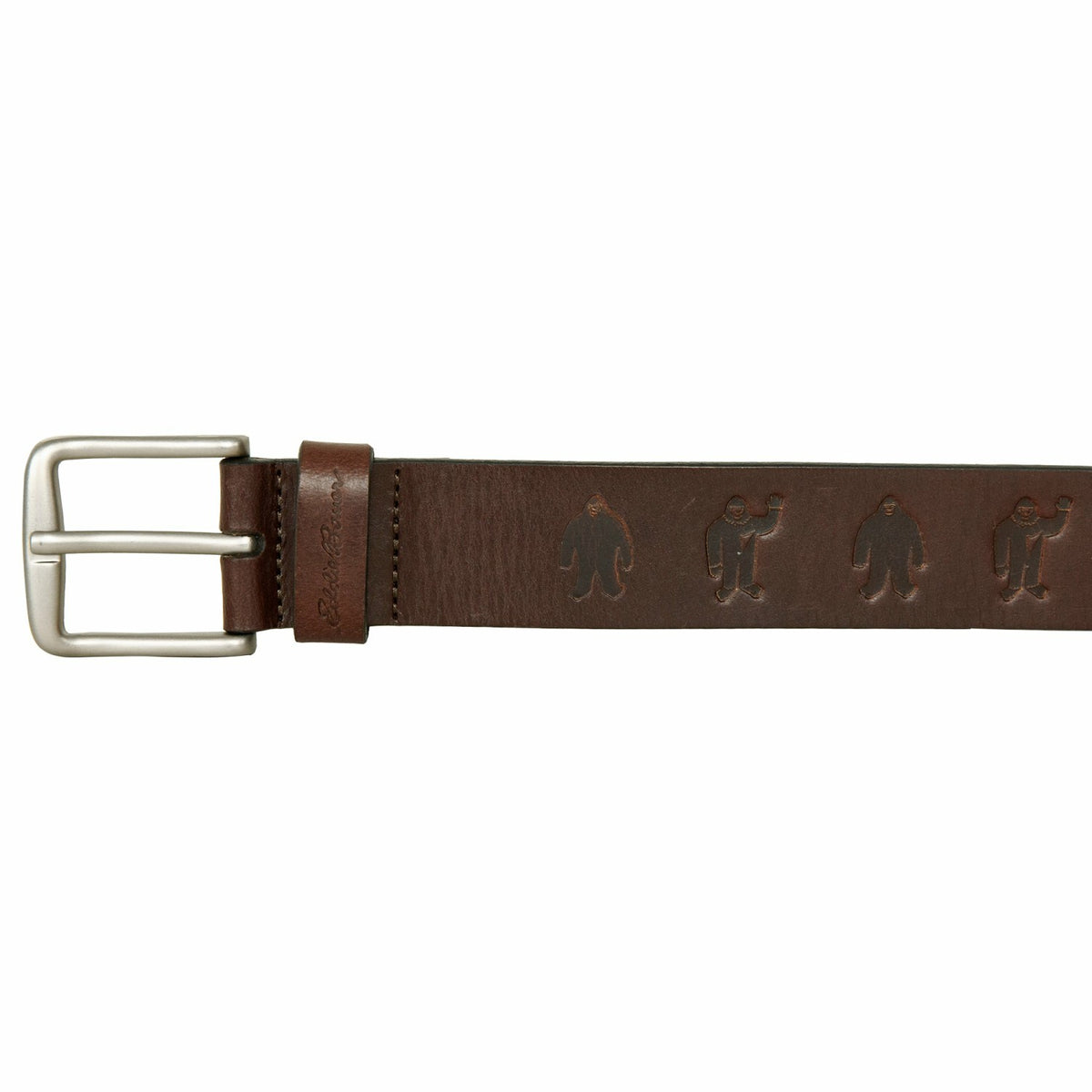 Eddie Bauer Men's Embossed Sasquatch Harness Leather Belt