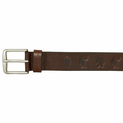 Eddie Bauer Men's Embossed Sasquatch Harness Leather Belt