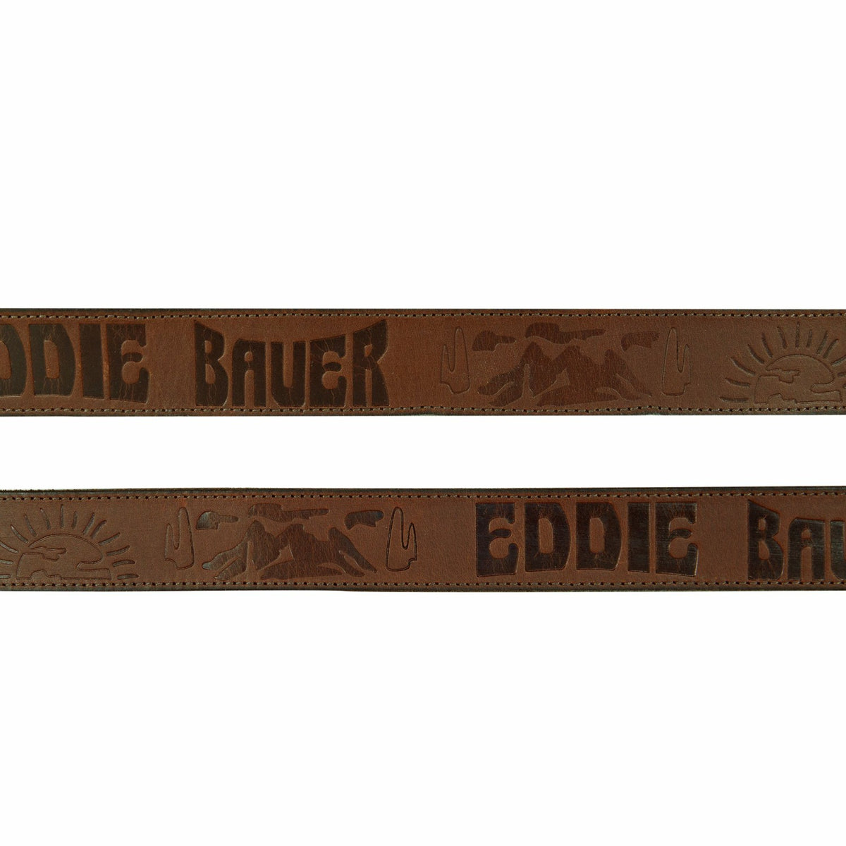 Eddie Bauer Men's Debossed Logo Leather Belt