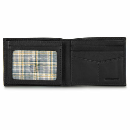 Eddie Bauer EB Signature Logo Leather Flip ID Bifold Wallet