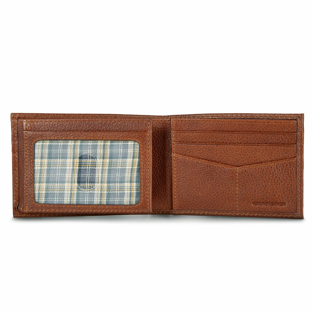 Eddie Bauer EB Signature Logo Leather Flip ID Bifold Wallet