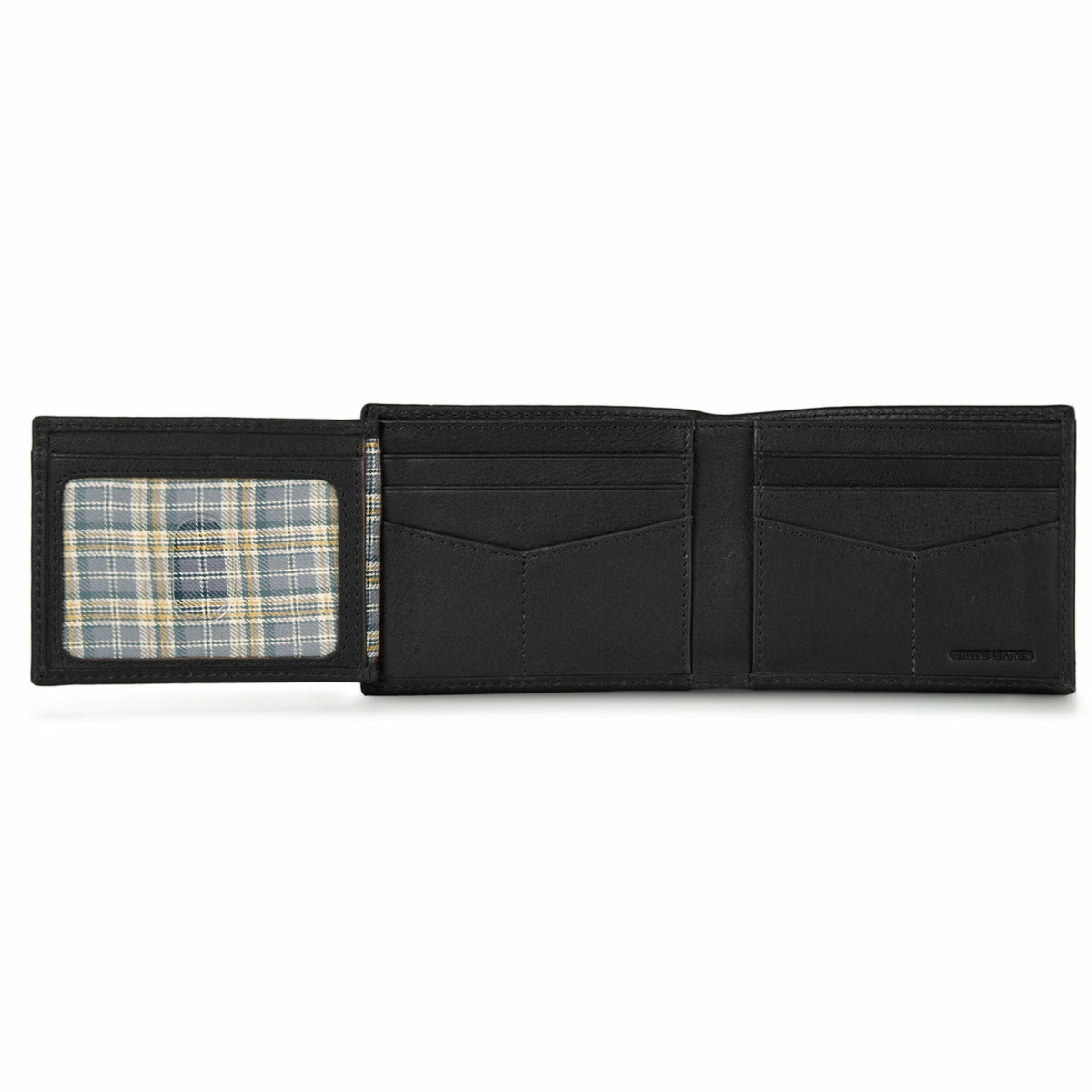 Eddie Bauer EB Signature Logo Leather Flip ID Bifold Wallet