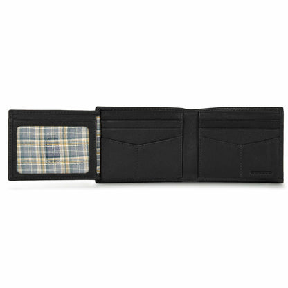 Eddie Bauer EB Signature Logo Leather Flip ID Bifold Wallet