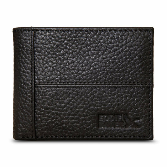 Eddie Bauer EXTRA CAPACITY RUGGED LEATHER BIFOLD WITH FLIP ID