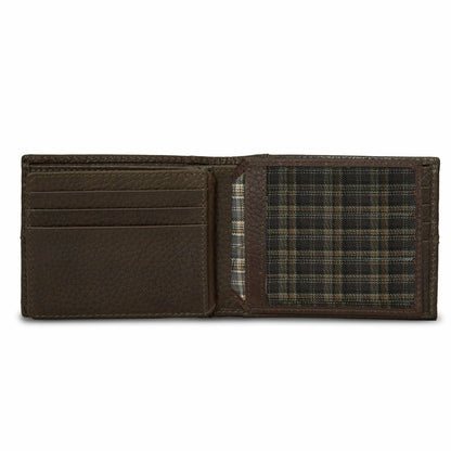 Eddie Bauer EXTRA CAPACITY RUGGED LEATHER BIFOLD WITH FLIP ID