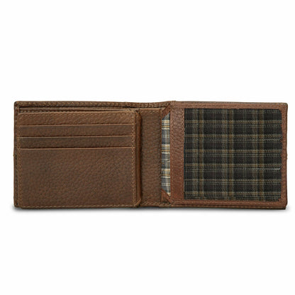 Eddie Bauer EXTRA CAPACITY RUGGED LEATHER BIFOLD WITH FLIP ID