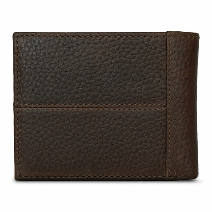 Eddie Bauer EXTRA CAPACITY RUGGED LEATHER BIFOLD WITH FLIP ID