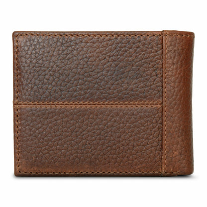 Eddie Bauer EXTRA CAPACITY RUGGED LEATHER BIFOLD WITH FLIP ID