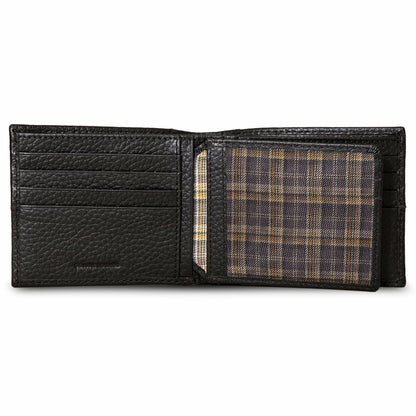 Eddie Bauer EXTRA CAPACITY RUGGED LEATHER BIFOLD WITH FLIP ID