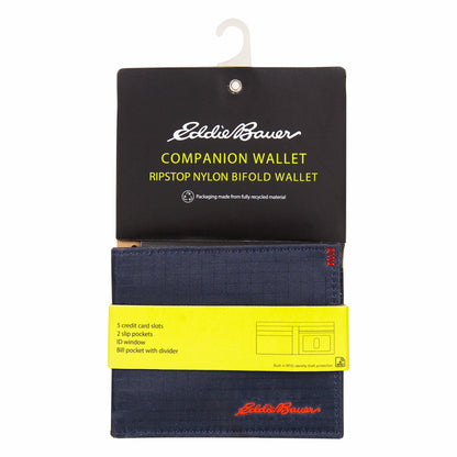 Eddie Bauer Companion Ripstop Nylon Bifold Wallet