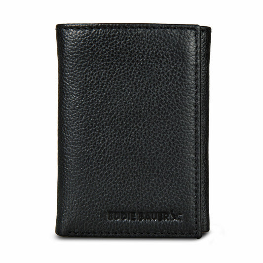 Eddie Bauer EB Signature Logo Leather Trifold Wallet
