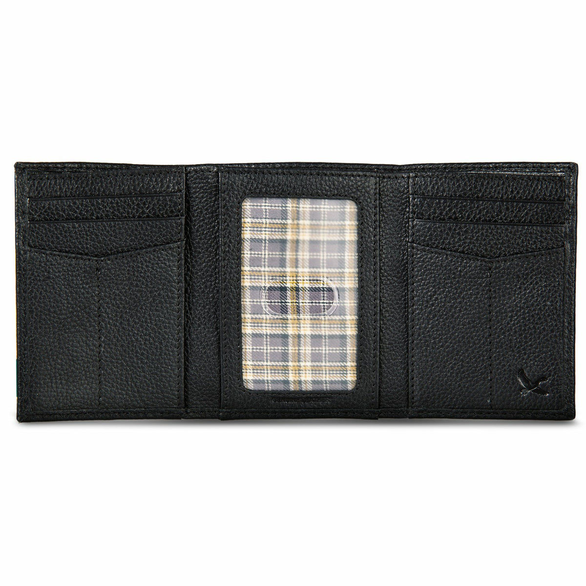 Eddie Bauer EB Signature Logo Leather Trifold Wallet