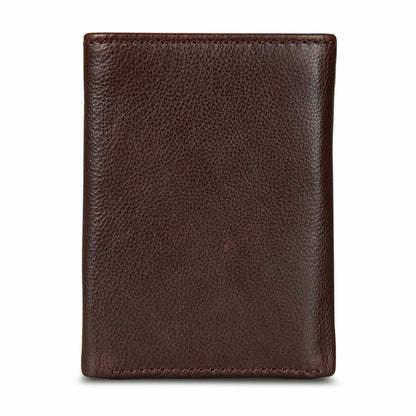 Eddie Bauer EB Signature Logo Leather Trifold Wallet