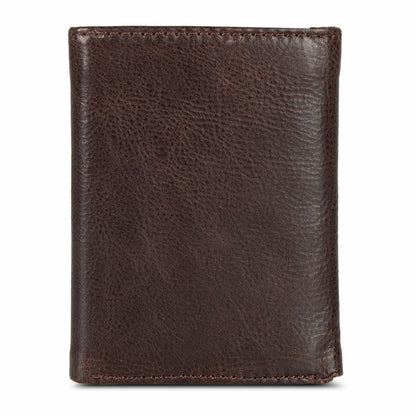 Eddie Bauer EB Signature Logo Leather Trifold Wallet