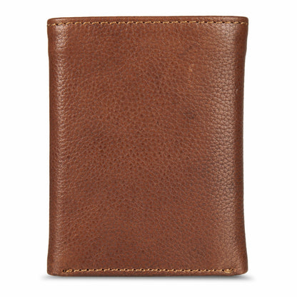 Eddie Bauer EB Signature Logo Leather Trifold Wallet